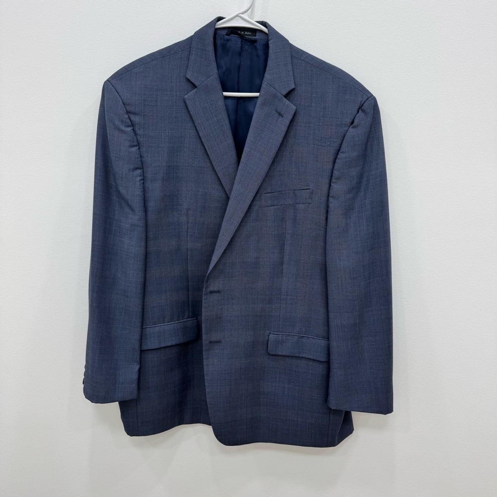 Ralph Lauren Windowpane Suit Sport Jacket Wool Blue Gray Color